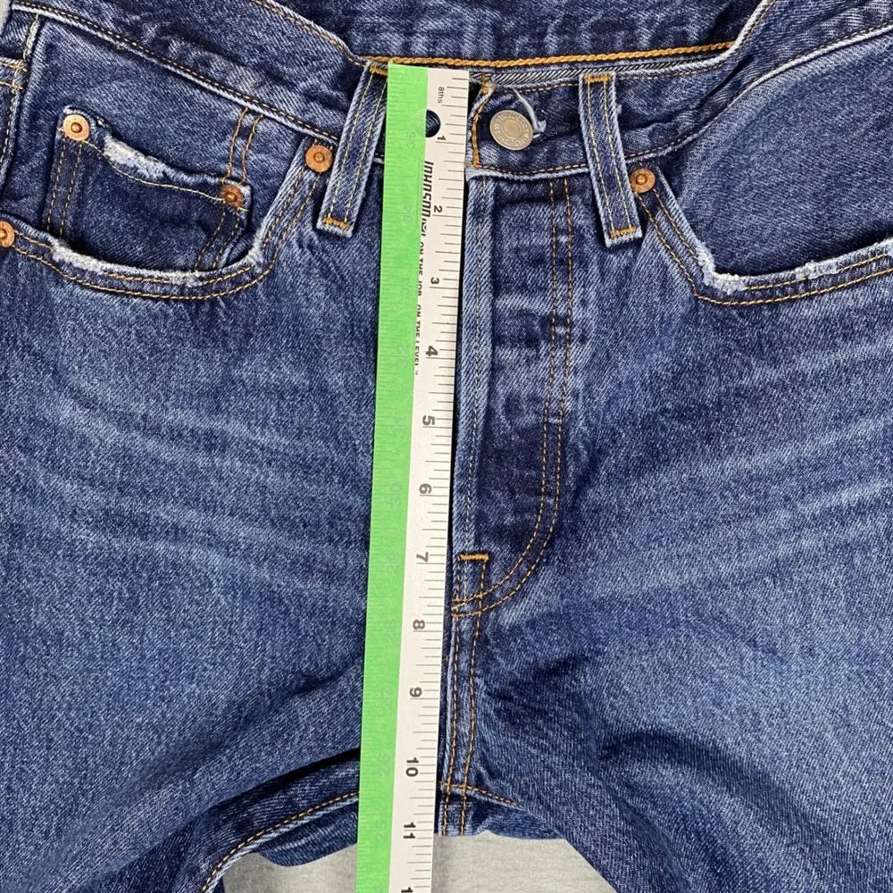 Levis 501 Original Straight Leg Button Fly Jeans Mens 26 Blue‎ Indigo